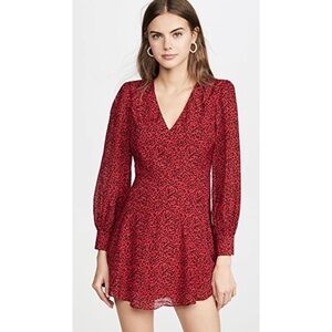 Alice + Olivia Red Fit and Flare Mini Dress